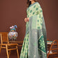 Shree Shyam Fashion Sajni Light Green Linen Cotton Saree