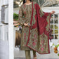 Jyoti Fashion Women's Green Velvet Digital Print with Resham Thread work Kurta with Trouser & Dupatta | Swadesiicart