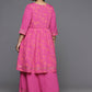 Ahalyaa Women's Traditional wear Ethnic Dress - PINK | Swadesiicart