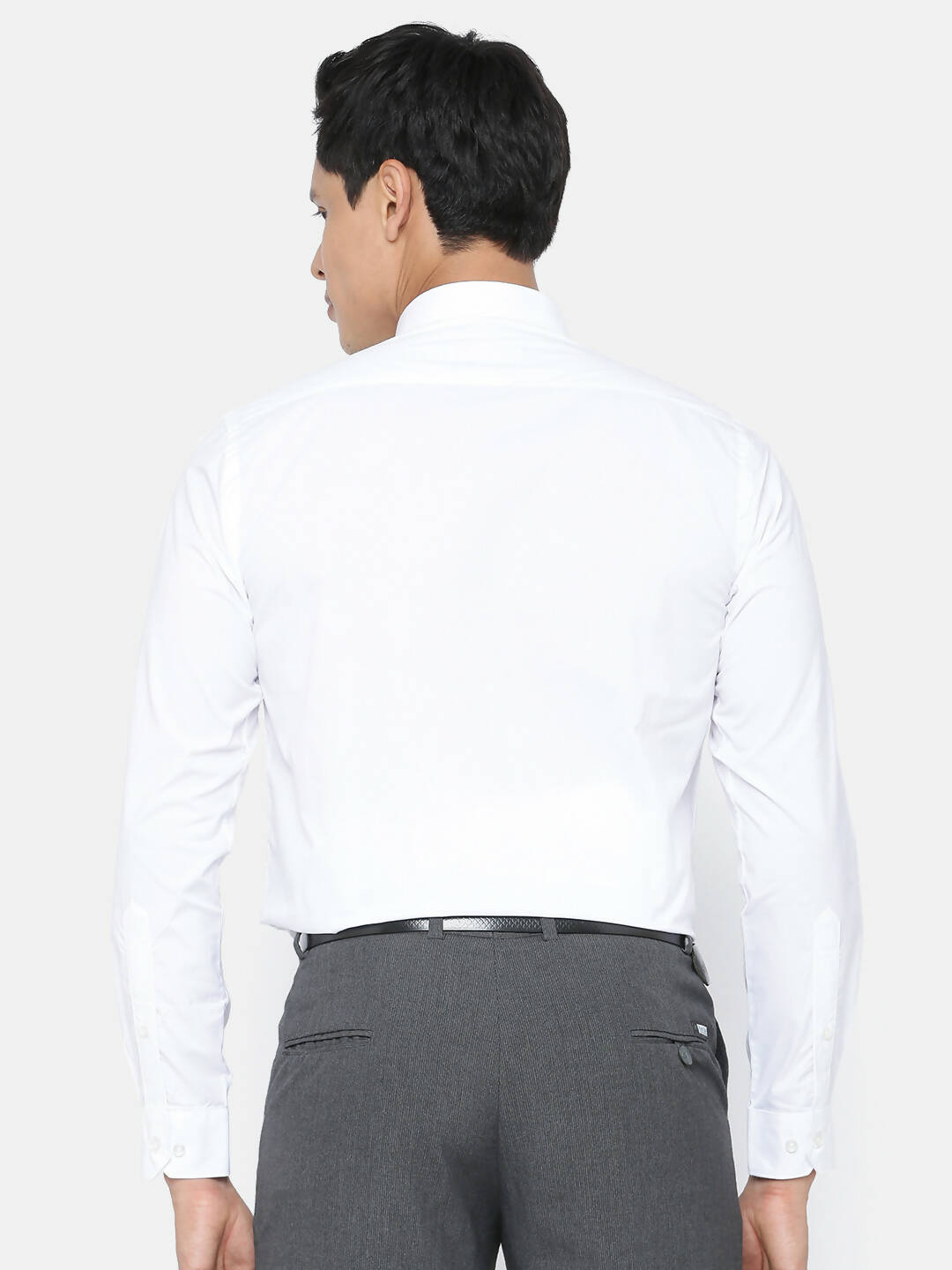 Ramraj Cotton Mens Full Sleeve Formal 100 % Cotton White Shirt | Swadesiicart