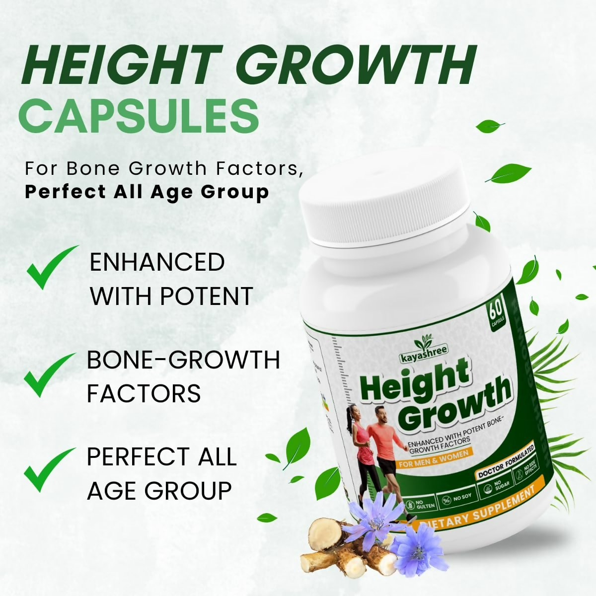 Kayashree Height Growth Capsules Height Increase For Men & Women | Swadesiicart