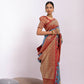 Vishnu Weaves Women's Firozi Tissue Silk Zari Woven Saree with Blouse - Swadesiicart