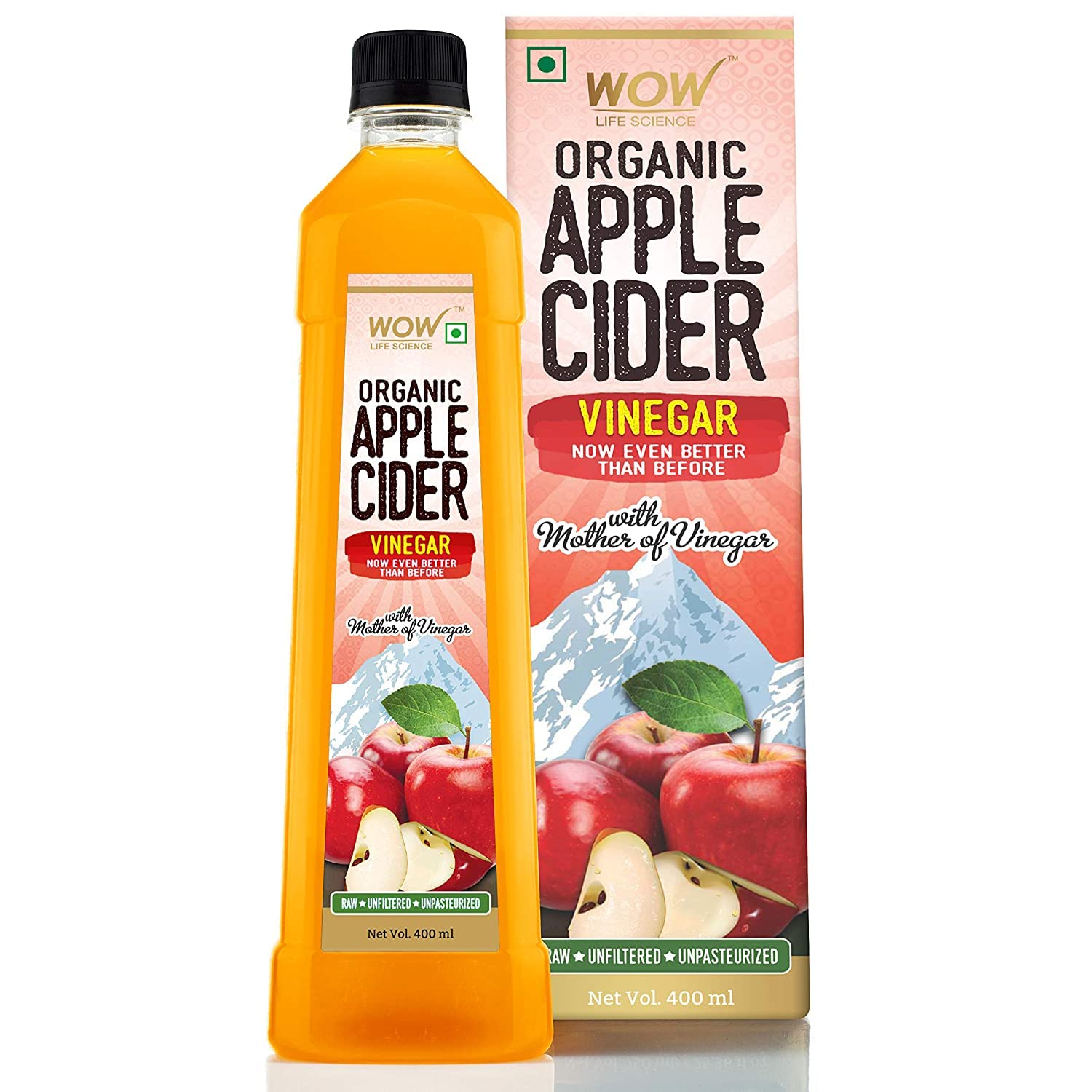 Wow Life Science Apple Cider Vinegar - Swadesiicart