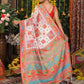Shree Shyam Fashion Linen Cotton White Saree