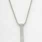 NVR Men's Silver Rhodium Plated Bar Pendant & Chain - Swadesiicart
