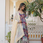 Jyoti Fashion Women's Wine Russian Silk Sequins Zari Embroideredy Anarkali Dress with Dupatta | Swadesiicart