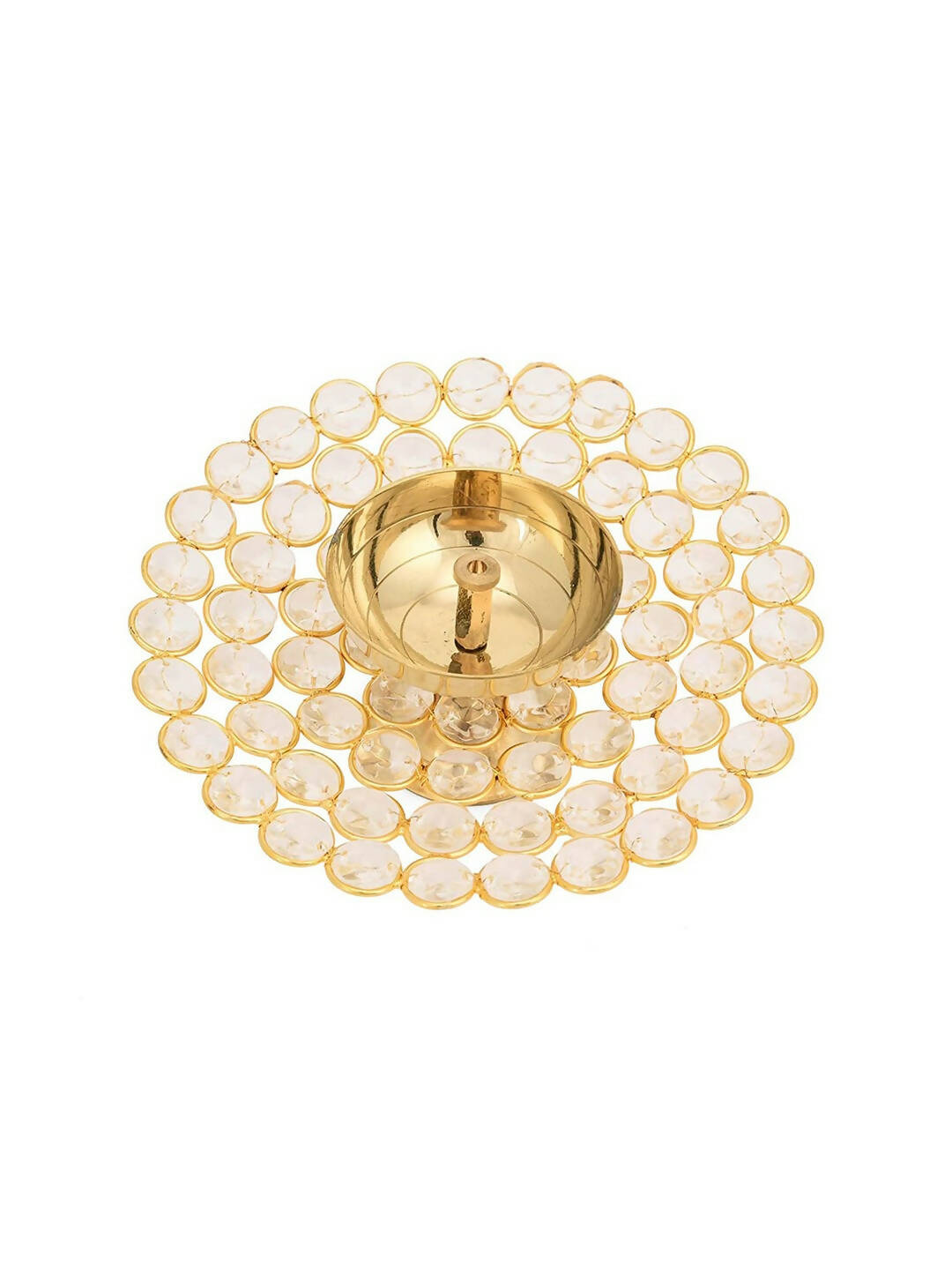 Craftvatika Gold Small Brass Puja Akhand Diya | Swadesiicart