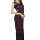 Mominos Fashion All Season Wear Wine And Black Colour Ruffled