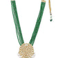 Gold-Toned Green Brass Gold-Polished Necklace - Ruby Raang | Swadesiicart