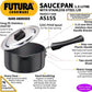 Hawkins Futura Sauce Pan 16 cm Diameter with Lid 1.5 L (AS15S) - Swadesiicart
