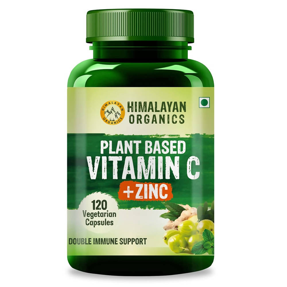 Himalayan Organics Plant Based Vitamin C + Zinc Double Immune Support Vegetarian Capsules | Swadesiicart