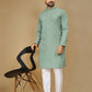 Anaita Sea_Green Embroidered Rayon Straight Kurta