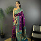 Joban Fashion Blue Butti Banarasi Silk Sarees | Swadesiicart