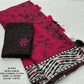 Arfa Fashion House Rani Pink Pure Chanderi Cotton Batik Printed Saree