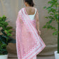 Vamsee Kamal Pink Organza Saree - Swadesiicart
