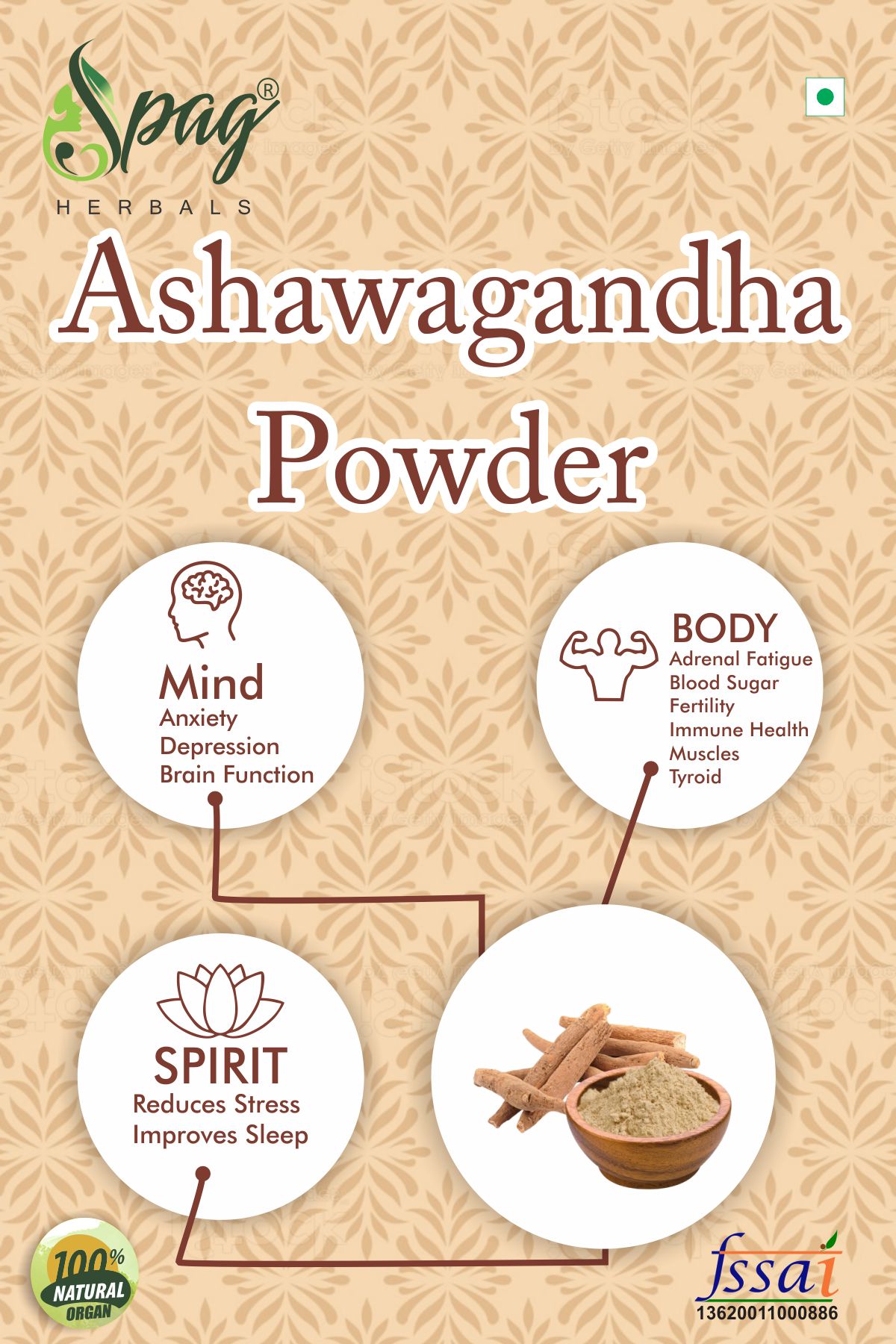 Spag Herbals Ashwagandha Powder - Swadesiicart