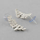 VOJ Silver Plated AD Stone Studded Necklace With Earrings Jewellery Set - Swadesiicart