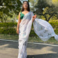 Vamsee Grey Chiffon Designer Saree - Swadesiicart