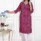 Miravan Womens Magenta Bandhej Printed Rayon Kurti - Swadesiicart