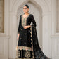 Ethnic Festive Wear Black Primium Chinon Fabric Stitched Suit With Dupatta - Zeeya | Swadesiicart