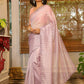 Vamsee Vijaytara Peach Organza Saree - Swadesiicart