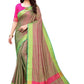 Vamika Banarasi Jacquard Weaving Green Saree | Swadesiicart