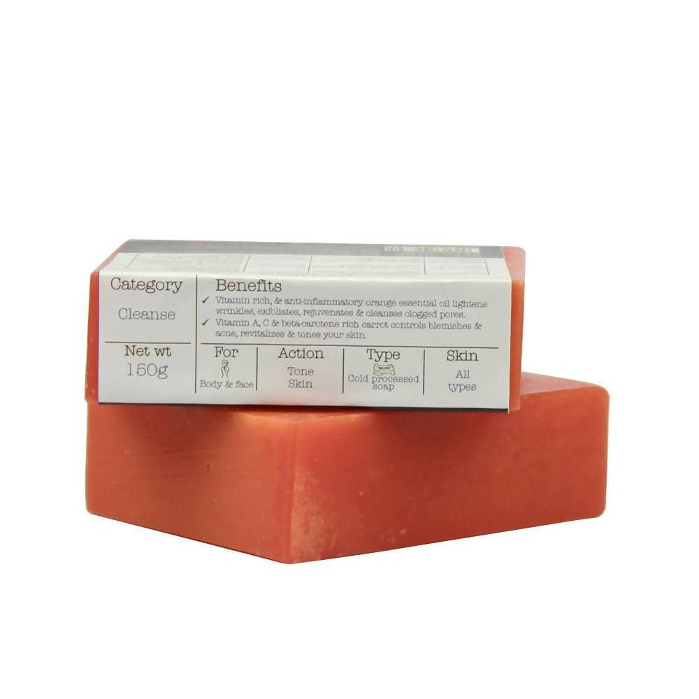Soulflower Orange Carrot Soap - Swadesiicart