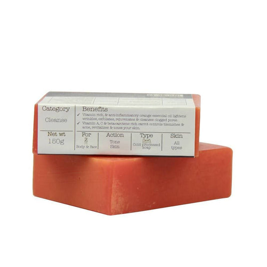 Soulflower Orange Carrot Soap - Swadesiicart