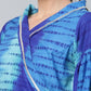 Ahalyaa Women Stunning Blue Crepe Printed Top with Skirt | Swadesiicart