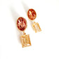 Bling Accessories Swarovski Golden Shadow Crystal Earrings | Swadesiicart