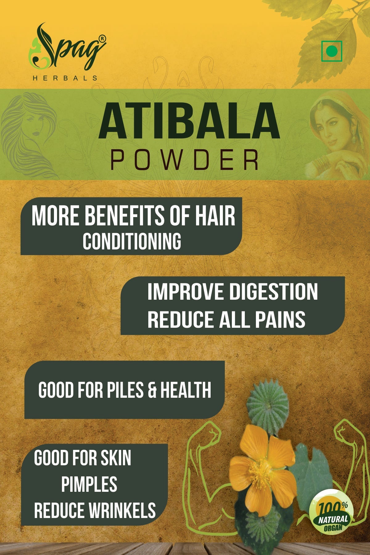 Spag Herbals Atibala Powder - Swadesiicart