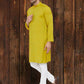Even Apparels Yellowish Green Wedding Kurta - Green | Swadesiicart