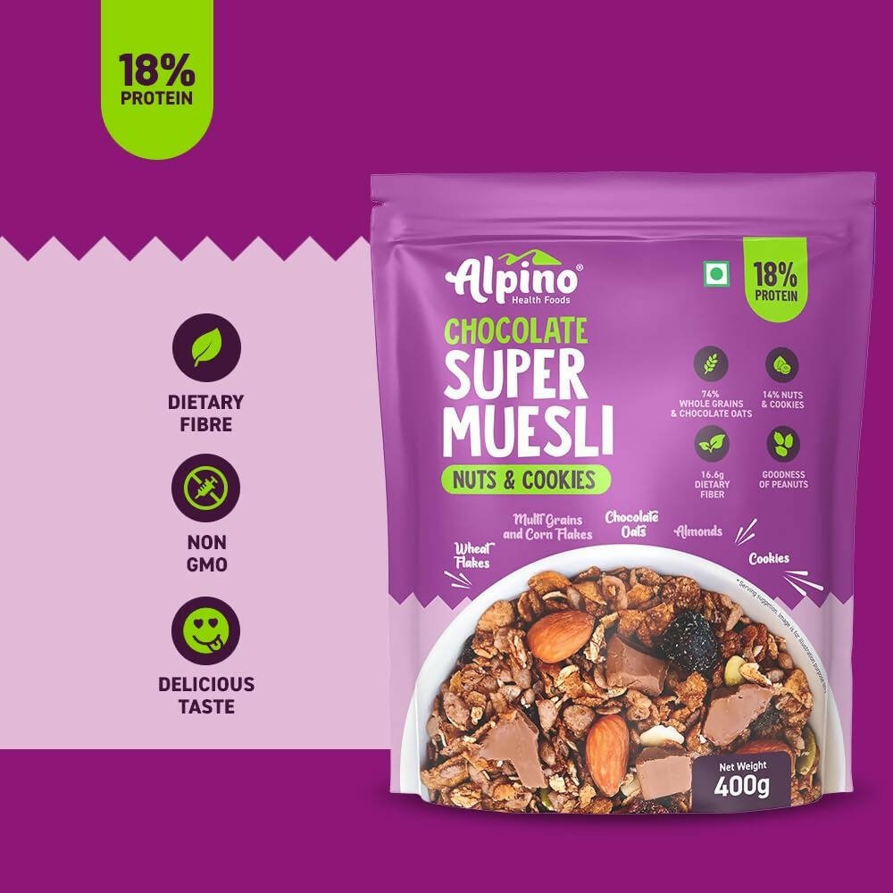 Alpino Chocolate Super Muesli Nuts & Cookies - Swadesiicart