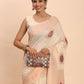 Shree Shyam Fashion Linen Cotton Off White Saree
