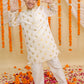 Lil Drama Mishti Off White Kurta and Pyjama For Boys | Swadesiicart