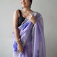 Vamsee Blue Organza Saree - Swadesiicart