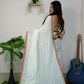 Exclusive Collection Beautiful Khadi Cotton Handloom Saree With Beautiful Zari Border - White - Swadesiicart