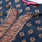 Anubhutee Navy Blue Printed Gotta Patti Pure Cotton Kurta with Trousers & Dupatta | Swadesiicart