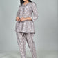 Morchari Digital Print Semi Muslin Co-Ord Set Top & Trouser-Multicolor - Swadesiicart