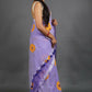 Exclusive Collection Light Violet Pure Cotton Saree With Sunflower Design - Swadesiicart