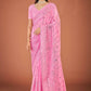 Vamsee Pink Georgette Designer Saree - Swadesiicart