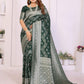 Aastha Fashion Green Georgette Silk Leheriya With Elegant Zari Weaving Saree