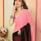Pink Georgette Pedding Color Printed Ready To Wear Saree - Aalaya | Swadesiicart