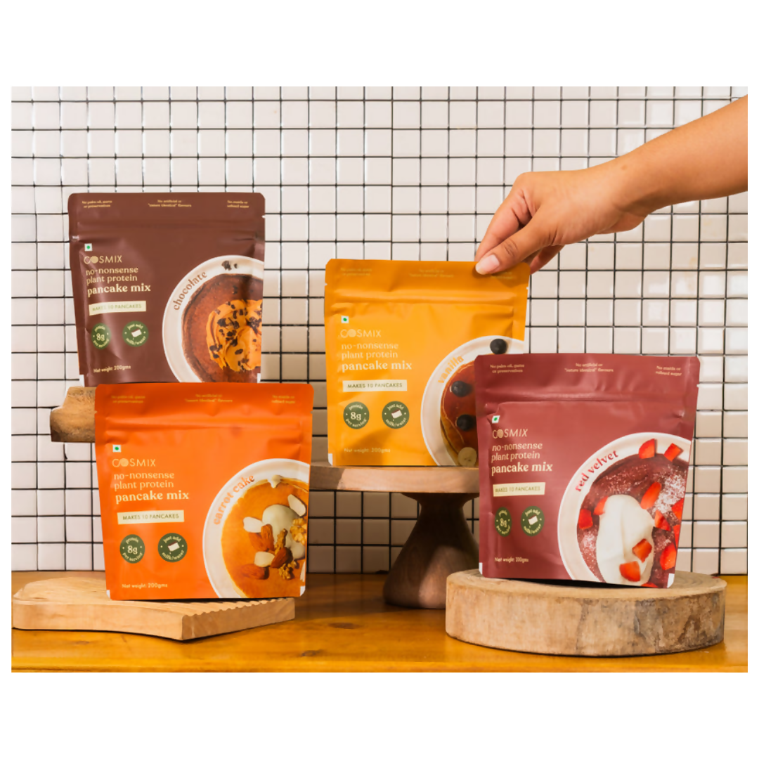 Cosmix no nonsense plant protein pancake mix Chocolate | Swadesiicart