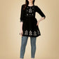 Jyoti Fashion Women's Black Viscose Rayon Embroidered Casual Top | Swadesiicart