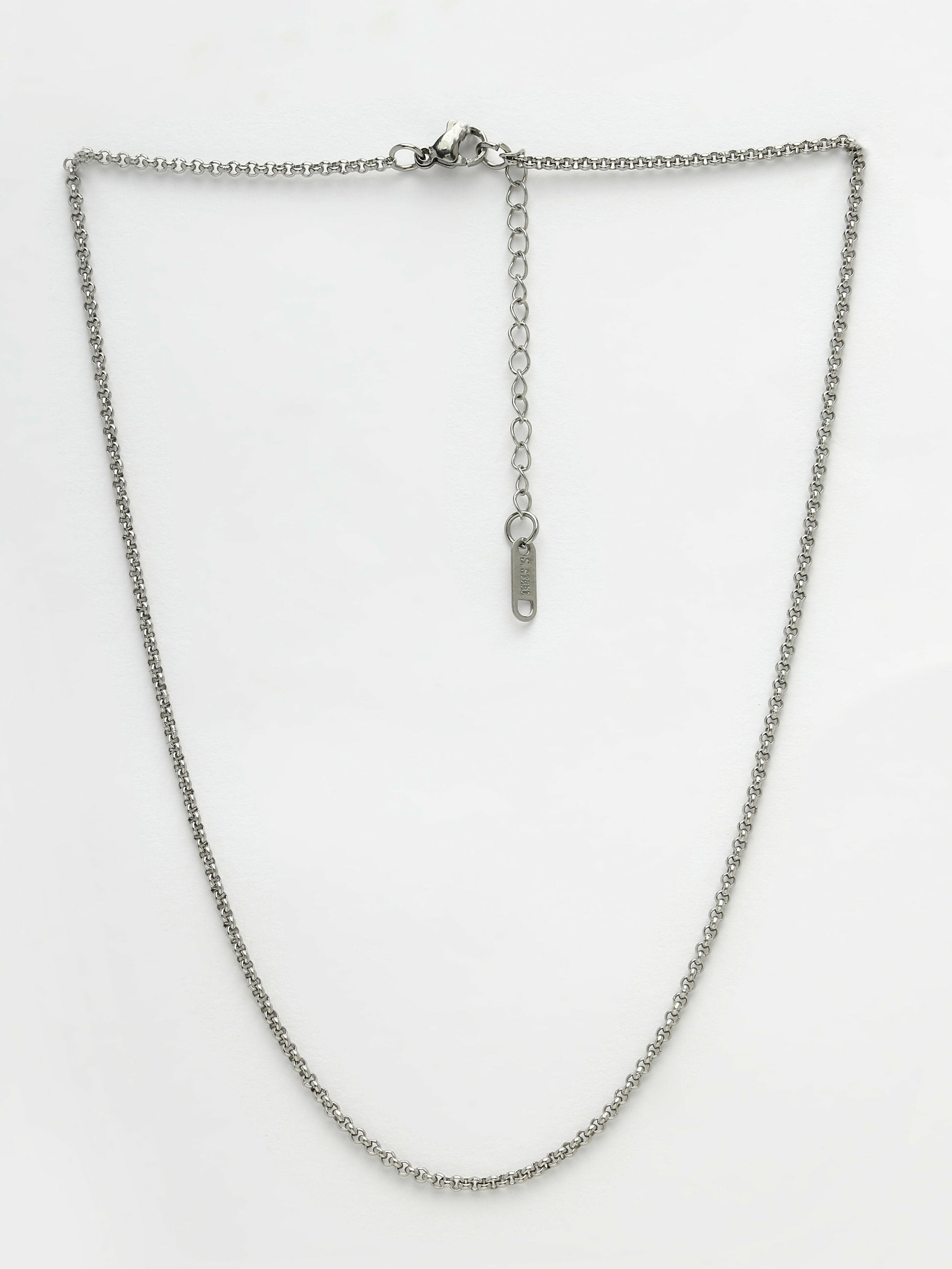 NVR Women's Set of 3 Silver-Toned German Silver Oxidised Chain | Swadesiicart