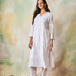 HOUSE OF KARI Ethnic Motifs Embroidered Chikankari Kurta | Swadesiicart