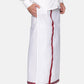 Sethukrishna Mens White Solid Cotton Readymade Dhoti | Swadesiicart