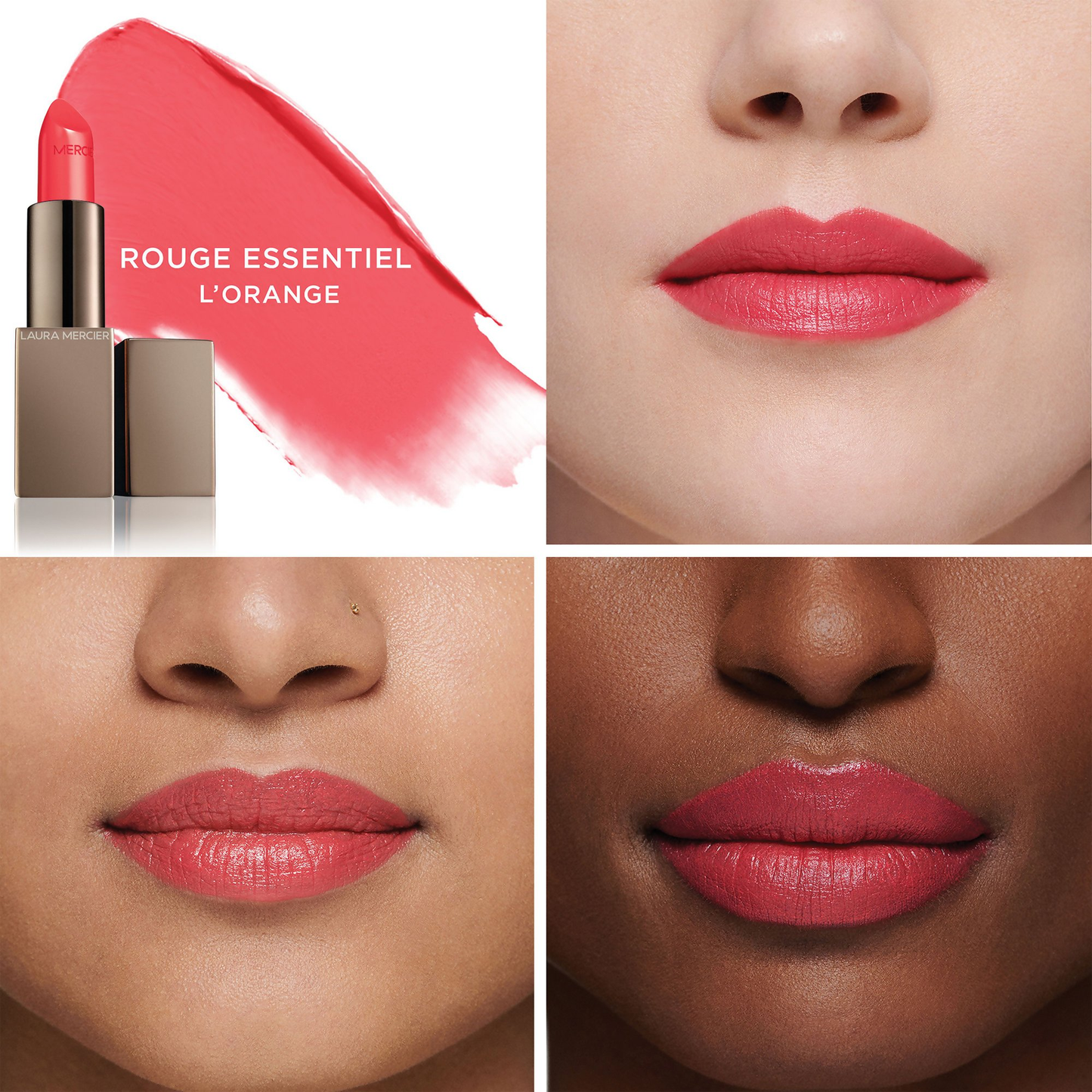 Laura Mercier Rouge Essentiel Silky Creme Lipstick - L'orange - Swadesiicart