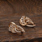 Shining Diva Gold-Polished Rose Zircon Earrings